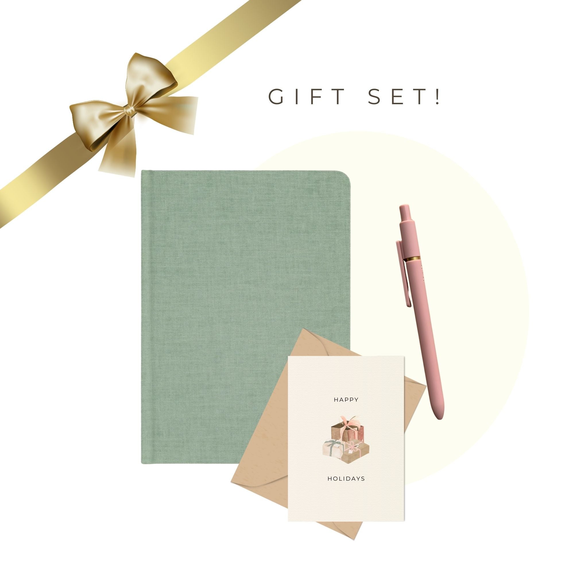 Sage Linen Stationary Gift Set