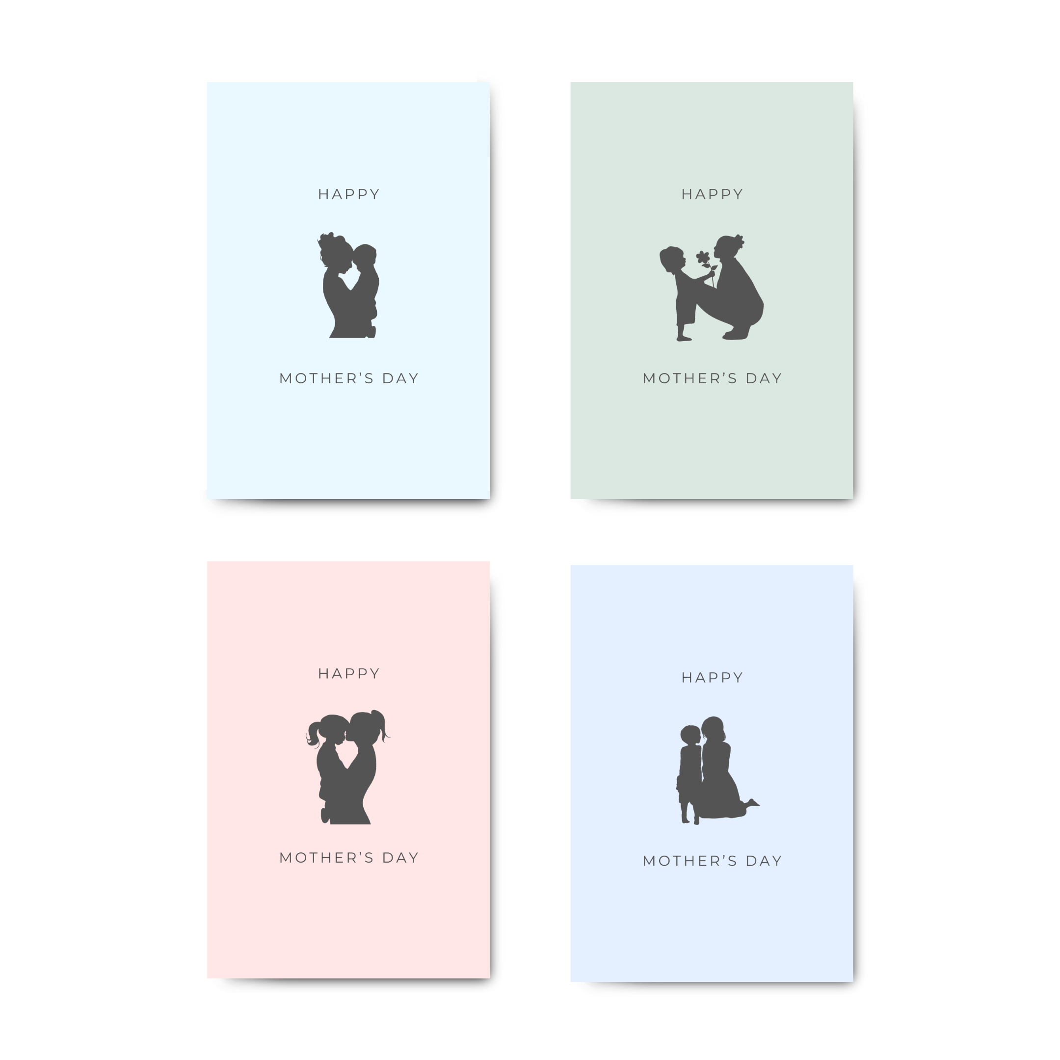 Silhouette Mother's Day Mini Cards