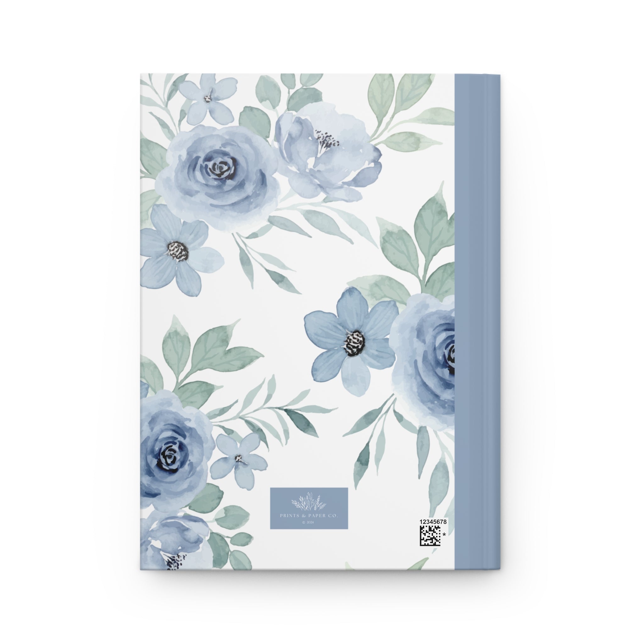 Blue Floral Hardcover Journal (Matte)