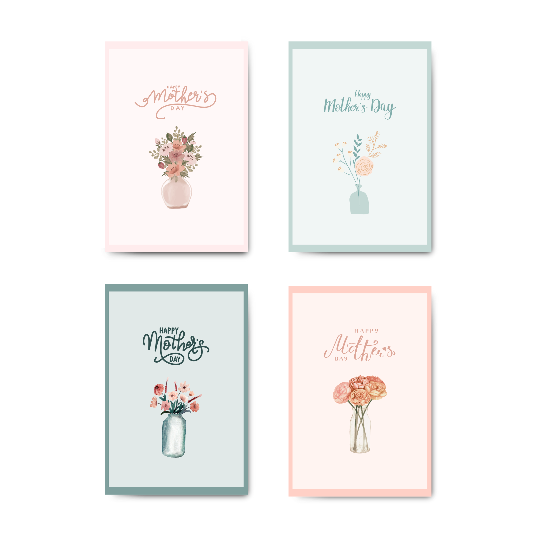 Vases Mother's Day Mini Cards