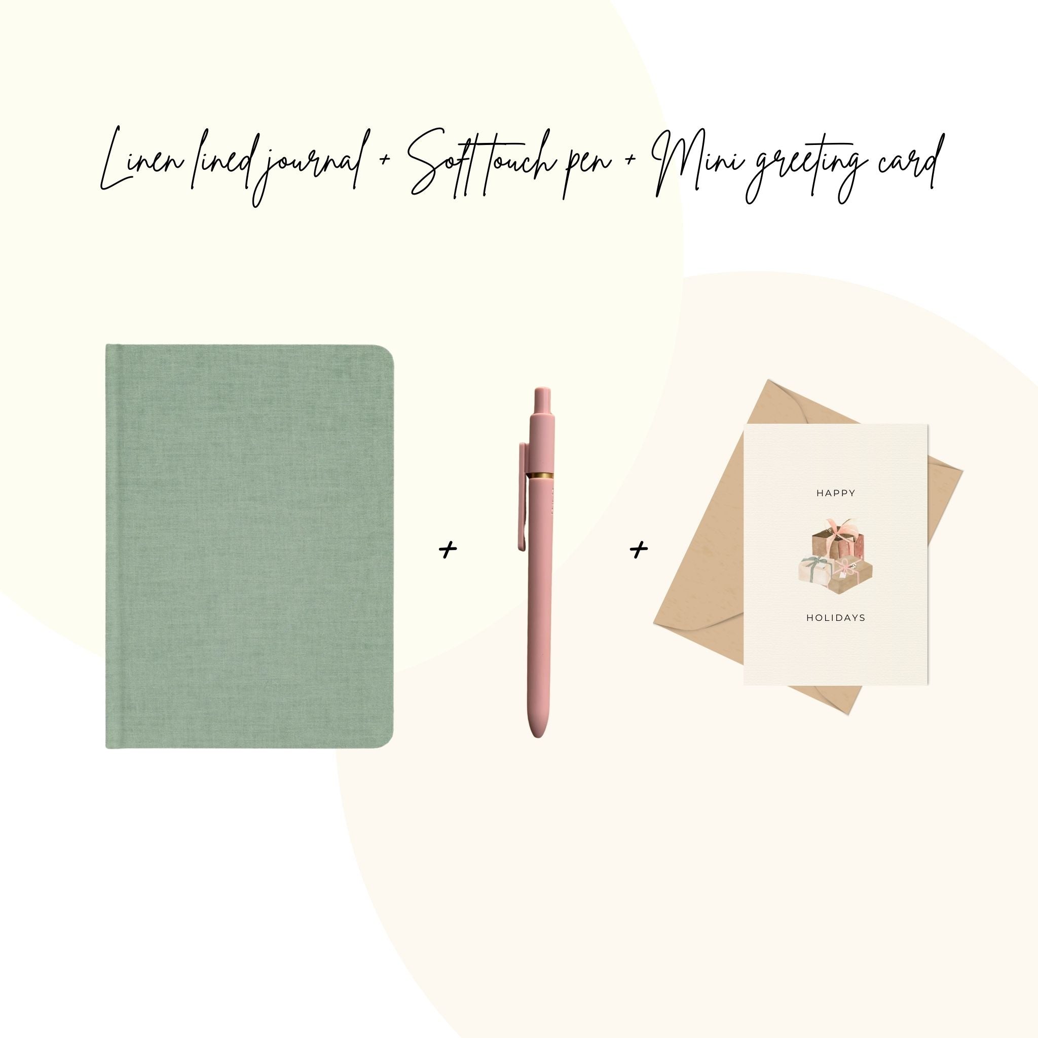 Sage Linen  Stationary Gift Set